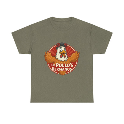 Los Pollos Hermanos Unisex Heavy Cotton Tee - Fun Casual Shirt for Fans