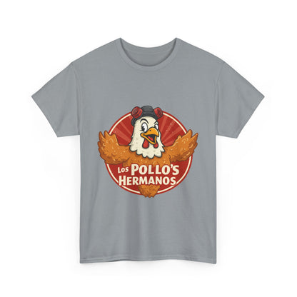 Los Pollos Hermanos Unisex Heavy Cotton Tee - Fun Casual Shirt for Fans