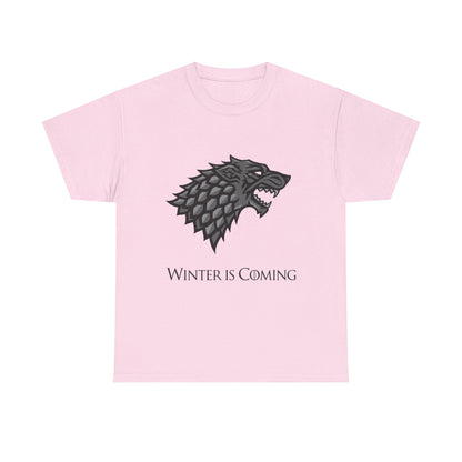 Winter Is Coming Unisex Heavy Cotton Tee - Graphic T-Shirt for Fans