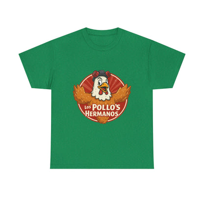 Los Pollos Hermanos Unisex Heavy Cotton Tee - Fun Casual Shirt for Fans