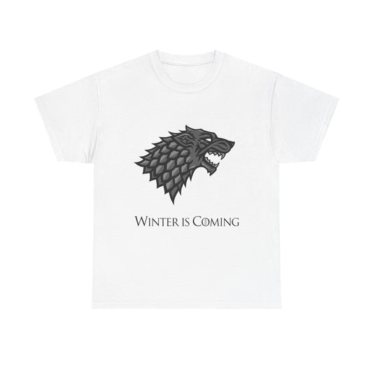 Winter Is Coming Unisex Heavy Cotton Tee - Graphic T-Shirt for Fans