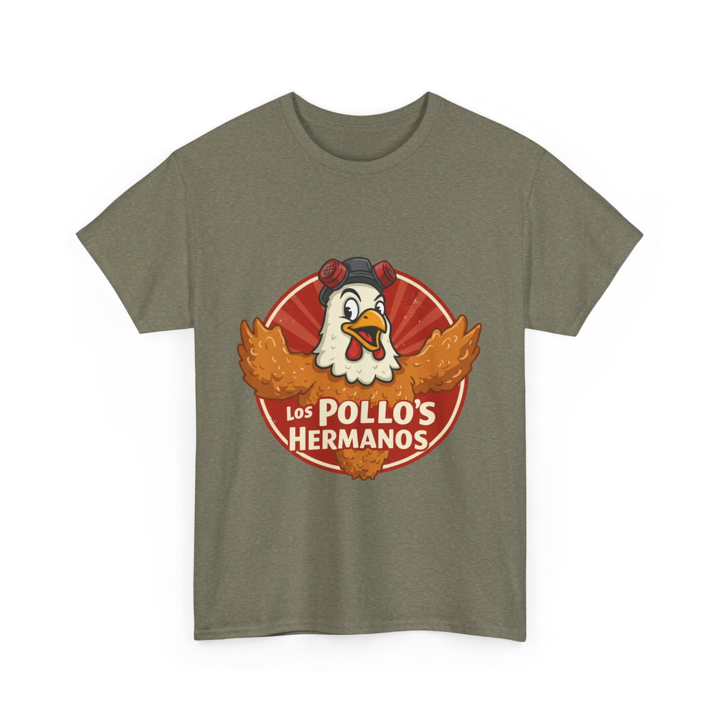 Los Pollos Hermanos Unisex Heavy Cotton Tee - Fun Casual Shirt for Fans